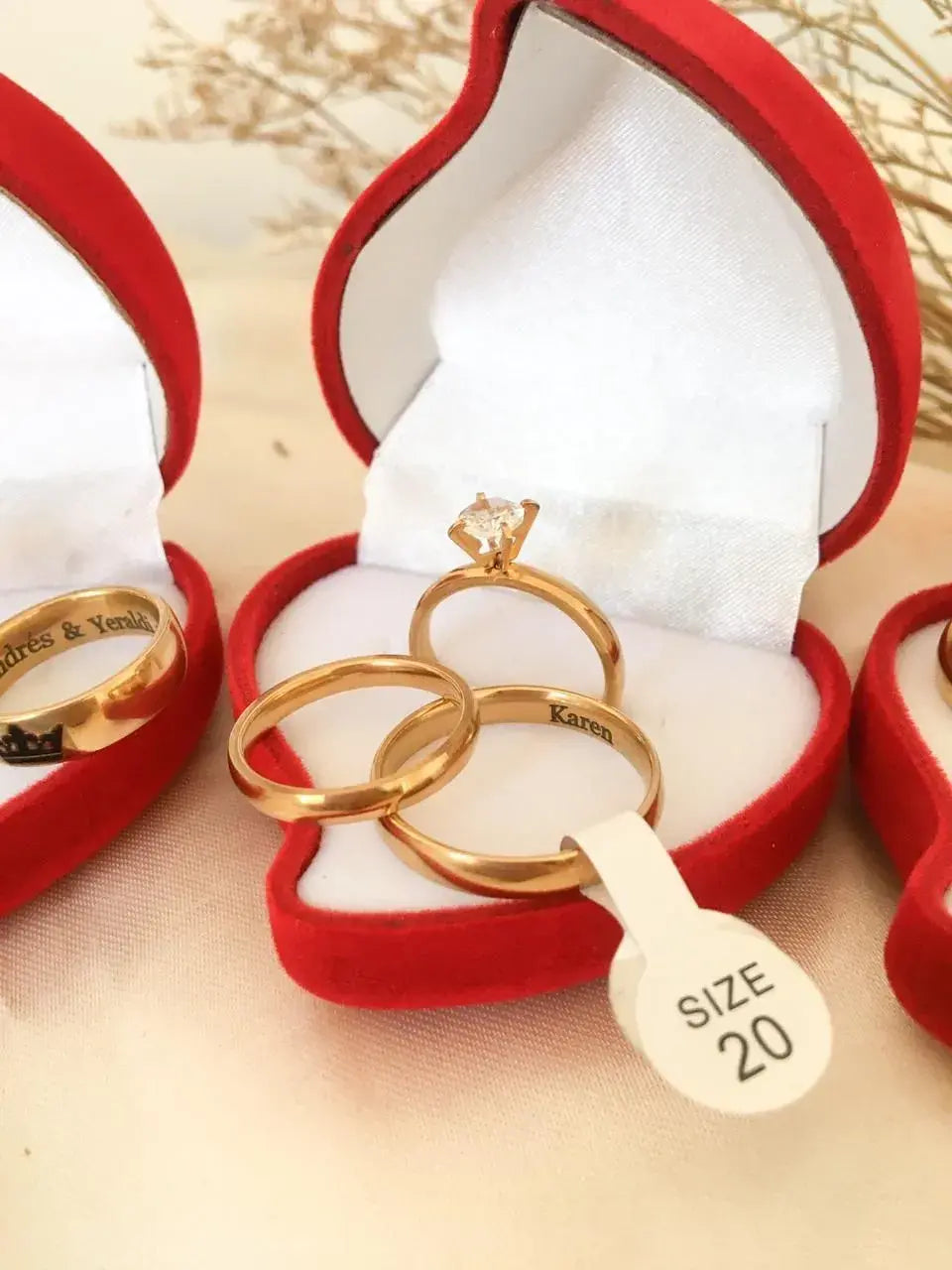 ( floz )™ -Trio De Anillos De Promesa: Un Vínculo que Dura para Siempre