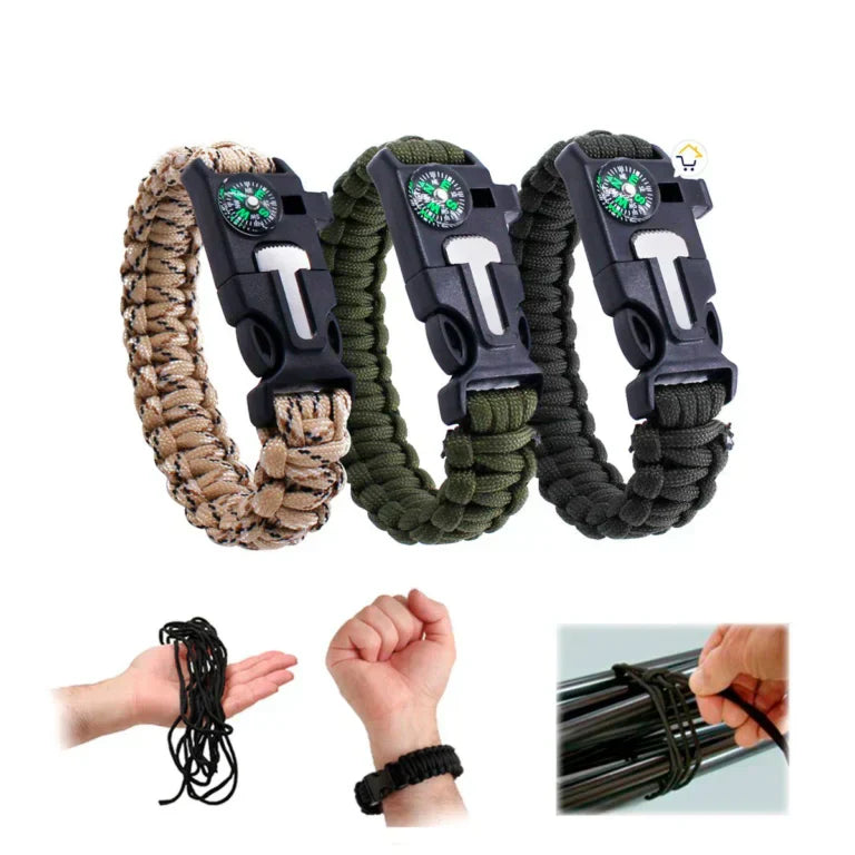(SDS )™ -Set X 2 Pulseras Supervivencia: Tu Aliado en Cualquier Emergencia