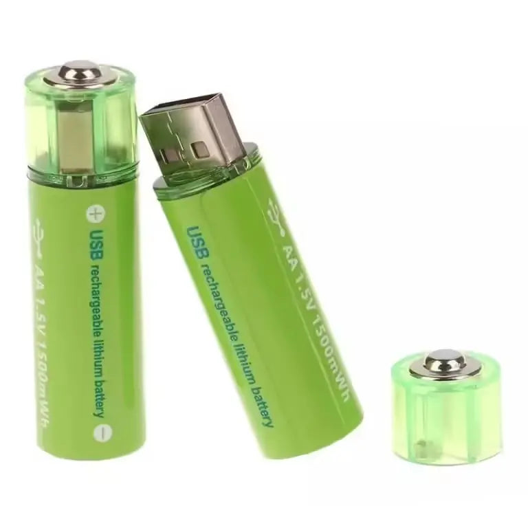 ( Luysk )™ -Pilas 2aa Recargable Por Usb Display X 2 : Energía Infinita, Recarga sin Complicaciones