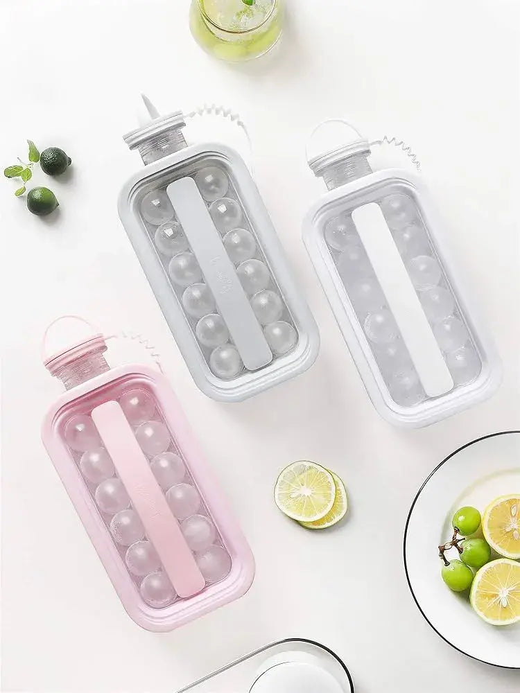 ( LittleStar )™ -botella de bola de hielo portátil de 17 rejillas: Hielos Perfectos en Segundos