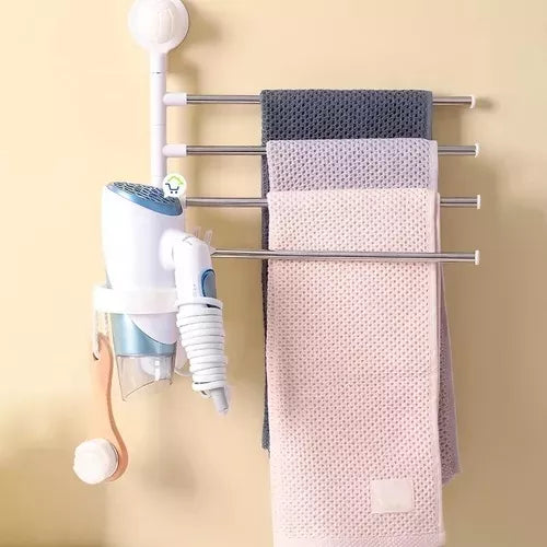 ( FAMMIX)™ -Soporte Organizador De Secador Y Toallas: Orden y Elegancia en un Solo Toallero