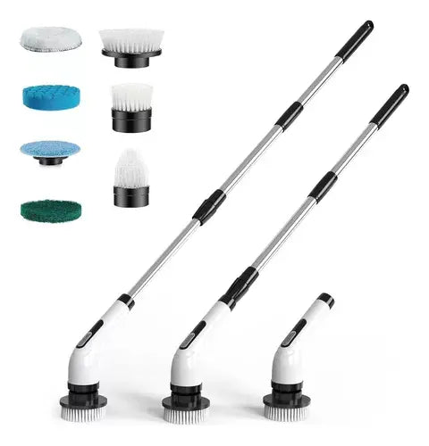 ( momk )™ Cepillo Electrico Giratorio 9pz: Limpieza Profunda Sin Esfuerzo