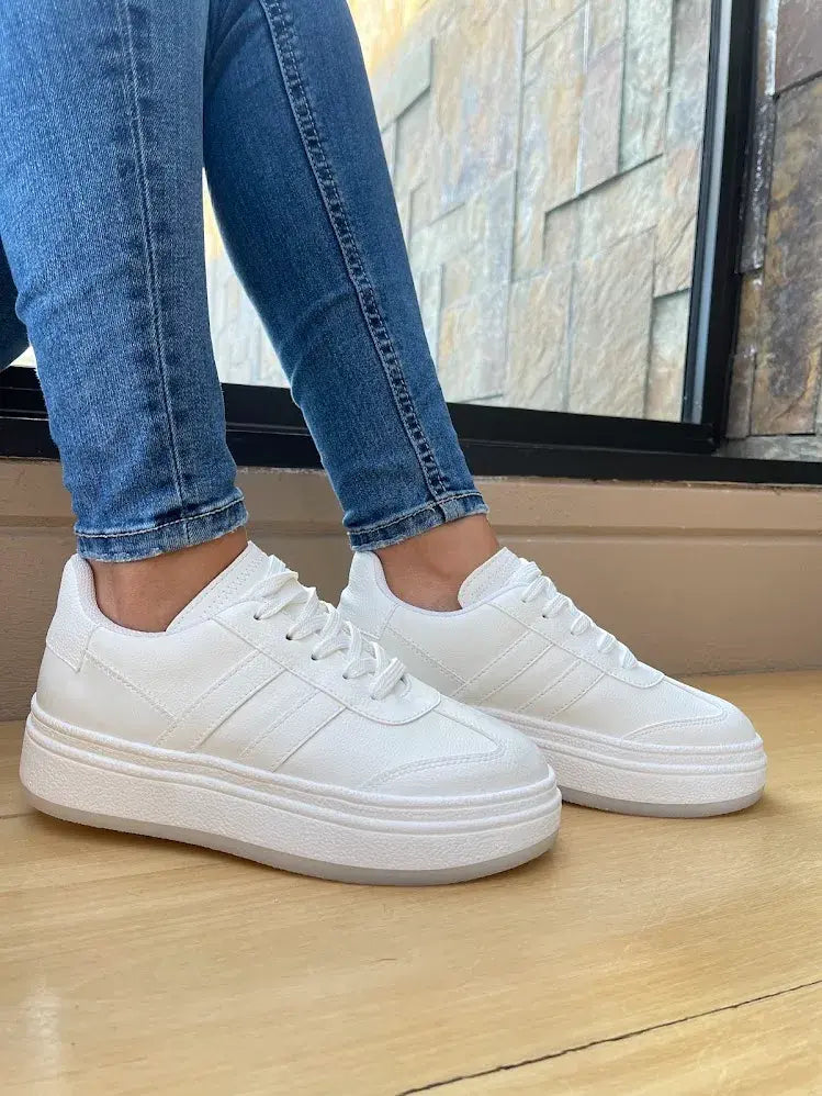 ( floz )™ -Tenis Casual Deisy Negro Blanco De Mujer: Comodidad Todo el Día, Estilo en Cada Paso