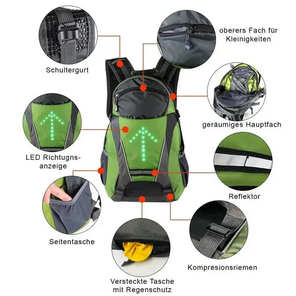 ( Prac)™ -Maleta Con Direccionales Reflectiva: Máxima Seguridad y Visibilidad