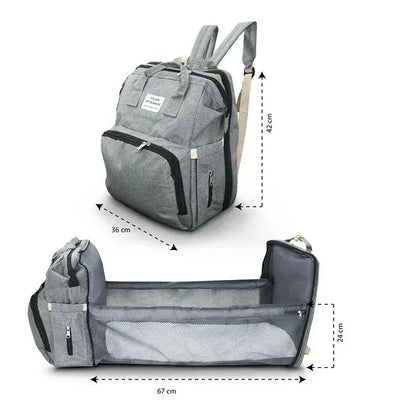 (  Nionkey)™ -Mochila Panalera 3en1 Cuna Mudador : Mochila, Cuna y Mudador en Un Solo Producto