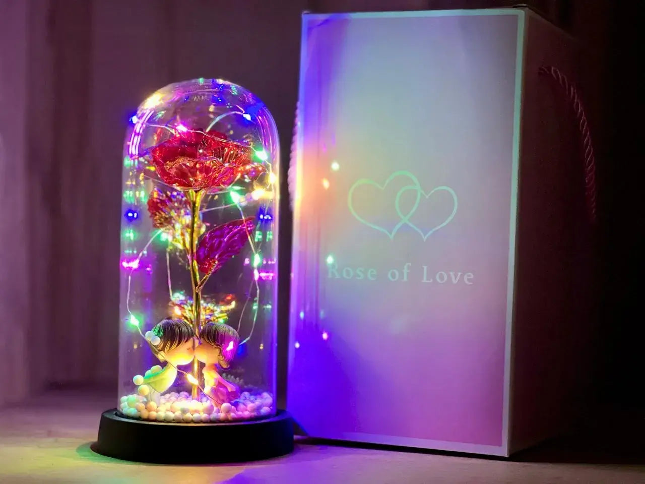 ( Gene )™ -Rosa Multicolor Con Novios: Un Regalo que Enamora a Primera Vista