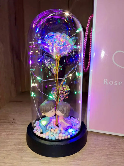 ( Gene )™ -Rosa Multicolor Con Novios: Un Regalo que Enamora a Primera Vista