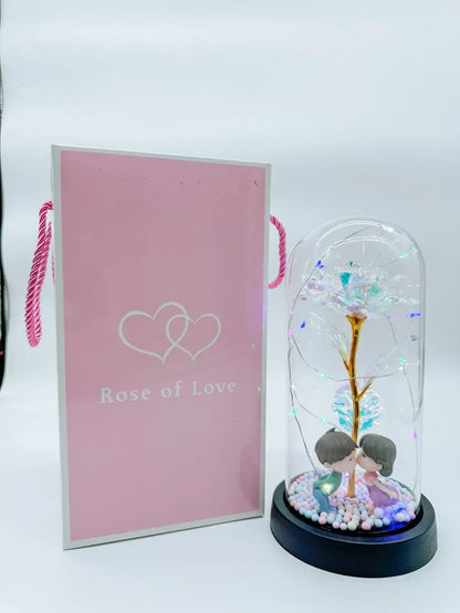 ( Gene )™ -Rosa Multicolor Con Novios: Un Regalo que Enamora a Primera Vista