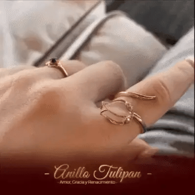 ( floz )™ -Anillo Tulipanes:Belleza Floral en tus Manos