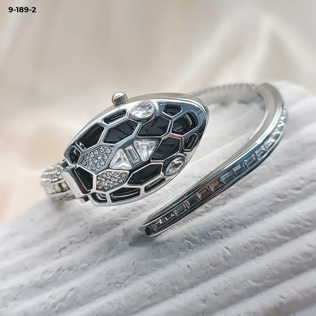 ( floz )™ -Cobre Luxur Aro Serpiente Piedra:Un Reloj Que Es Puro Glamour y Misterio