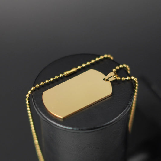 ( floz )™ -Placa Con Cadena Militar Personalizada:Lleva Tu Identidad Siempre Contigo