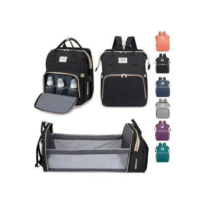 (  Nionkey)™ -Mochila Panalera 3en1 Cuna Mudador : Mochila, Cuna y Mudador en Un Solo Producto