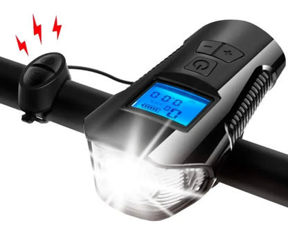 BiciPlus™ - Velocimetro Odometro con pito y linterna: Hazte Notar en Carretera