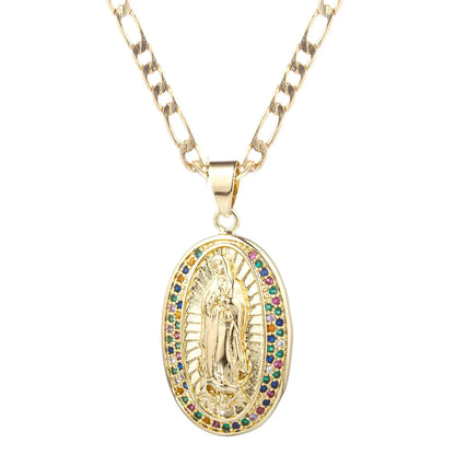 ( yipima )™ - Elegante Collar Virgen Maria : Luce tu Fe con Elegancia