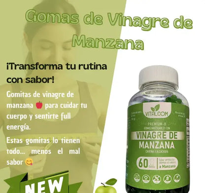 (Vitalcom )™ -Gomas Vinagre De Manzana: Sabor Delicioso, Beneficios Reales