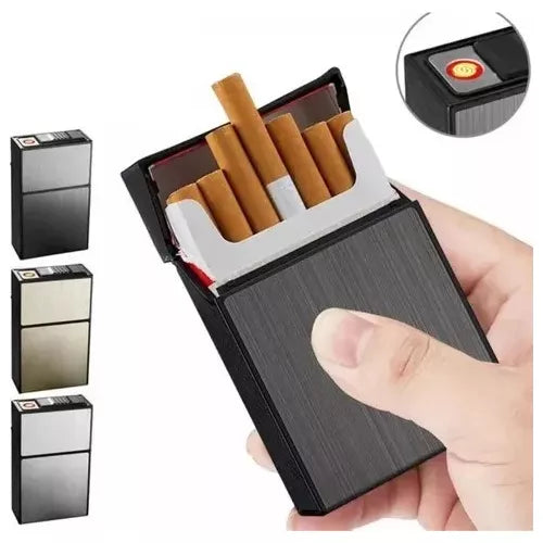 ( DMORJ )™ -Estuche De Cigarrillos 2 En 1 Encendedor:  Tu Compañero Perfecto en Cualquier Momento