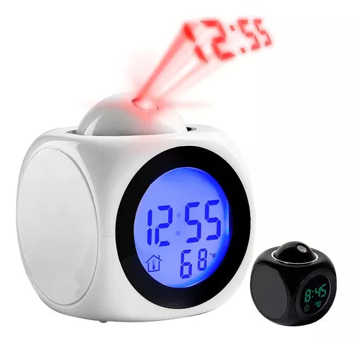 ( EDK )™ -Reloj Alarma Digital Con Proyector : Despierta con Claridad y Estilo