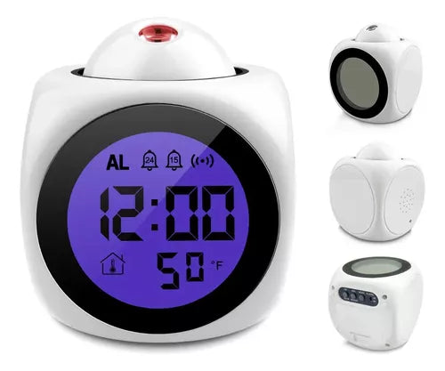 ( EDK )™ -Reloj Alarma Digital Con Proyector : Despierta con Claridad y Estilo