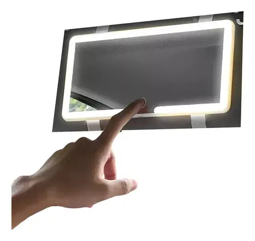 ( semotek )™ -Espejo Para Carro De Maquillaje Luz Led:  Iluminación Perfecta en Todo Momento
