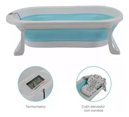 (  Kunyun )™ -Tina Plegable Con Termómetro : Control Total de la Temperatura