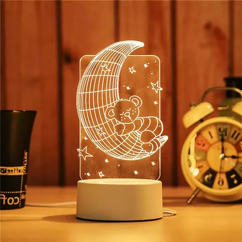 ( Chao Zan)™ -Lampara Led Decorativa En Acrilico : Iluminación 3D Mágica para Cualquier Espacio