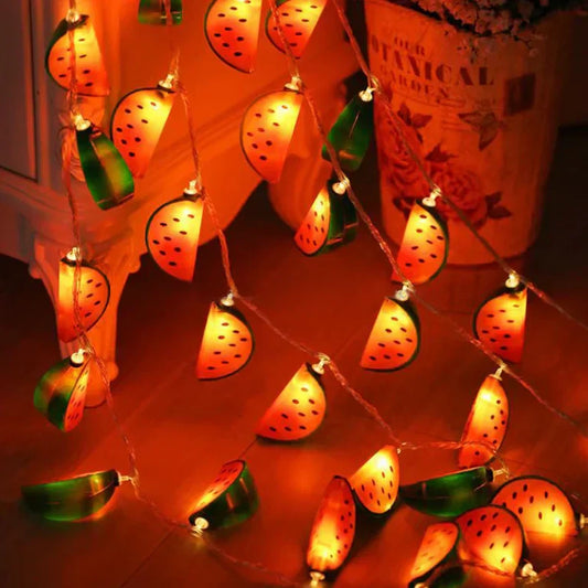 ( Xwd8 )™ -Extension Luces Sandia Led 180cm :Decora Cualquier Espacio con un Toque Divertido y Colorido