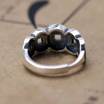 ( floz )™ -Anillo 5 Emperadores + Caja De Regalo : El Amuleto de la Prosperidad y Protección