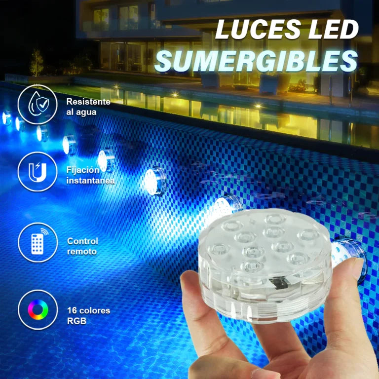 (LLEVA 2 x 1) SubLights™ - Luces led sumergibles: Estilo y Lujo a Tu Alcance