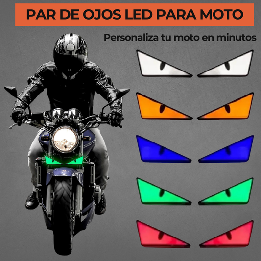 Eyeslum - Par de ojos para moto: Destaca en la noche con estilo y seguridad