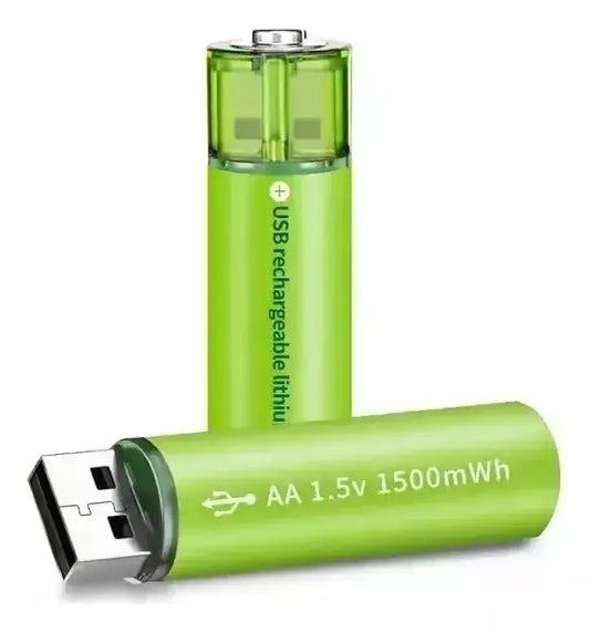( Luysk )™ -Pilas 2aa Recargable Por Usb Display X 2 : Energía Infinita, Recarga sin Complicaciones