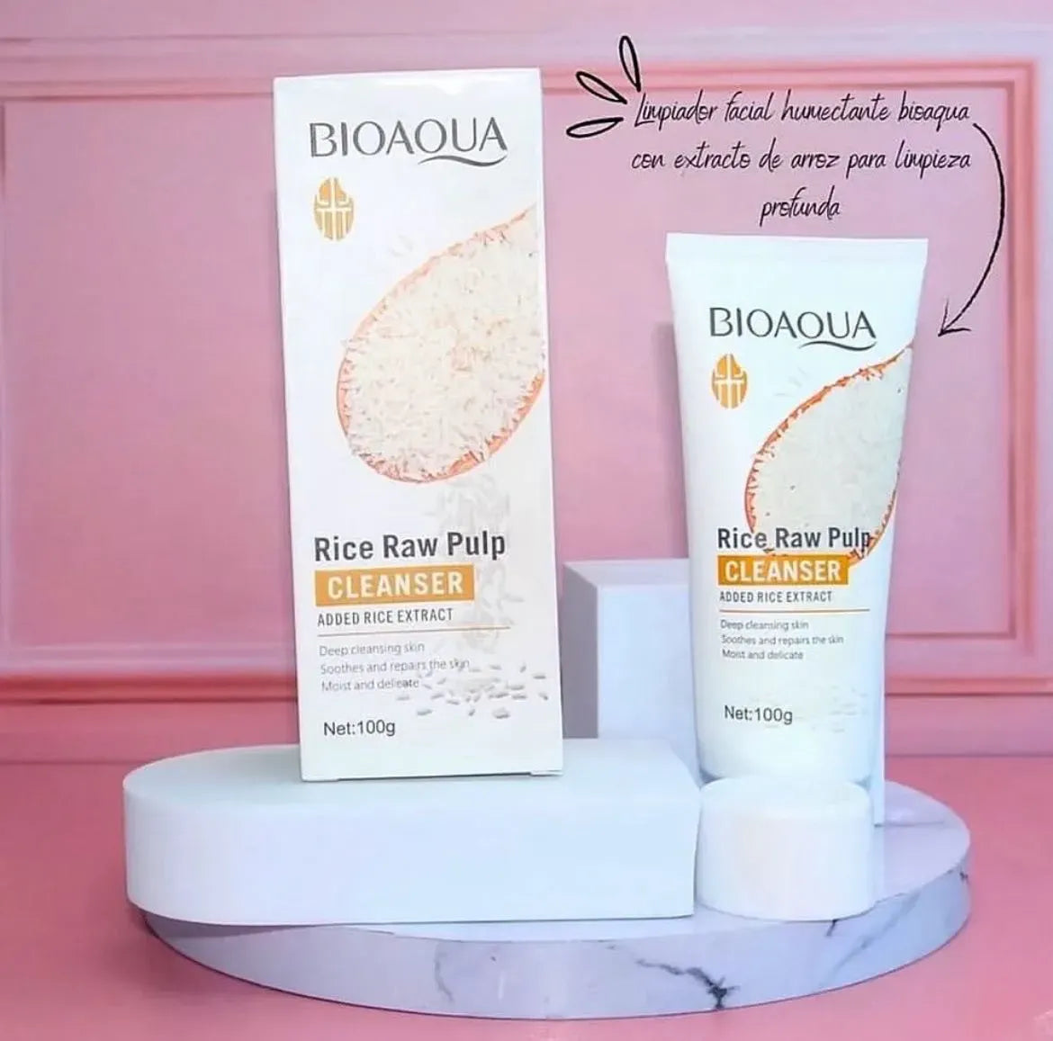 ( Bioaqua )™ -Jabón Arroz : ¡Luce una piel más brillante y radiante desde la primera noche!